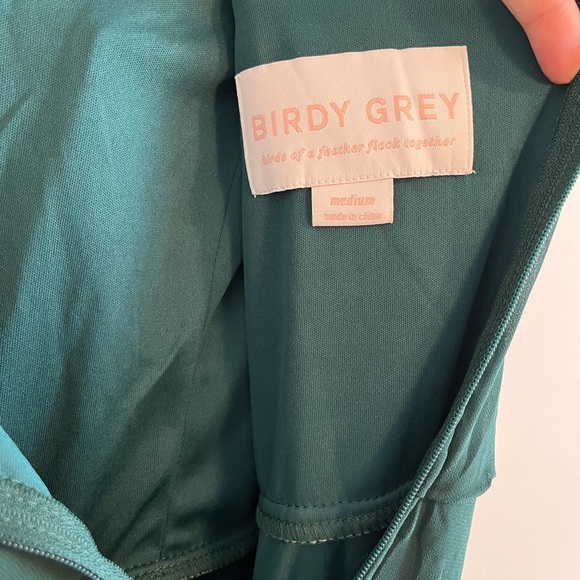 *NWT* Birdy Grey Gwennie Chiffon Emerald Bridesmaid Dress With Slit Size M - Picture 11 of 12